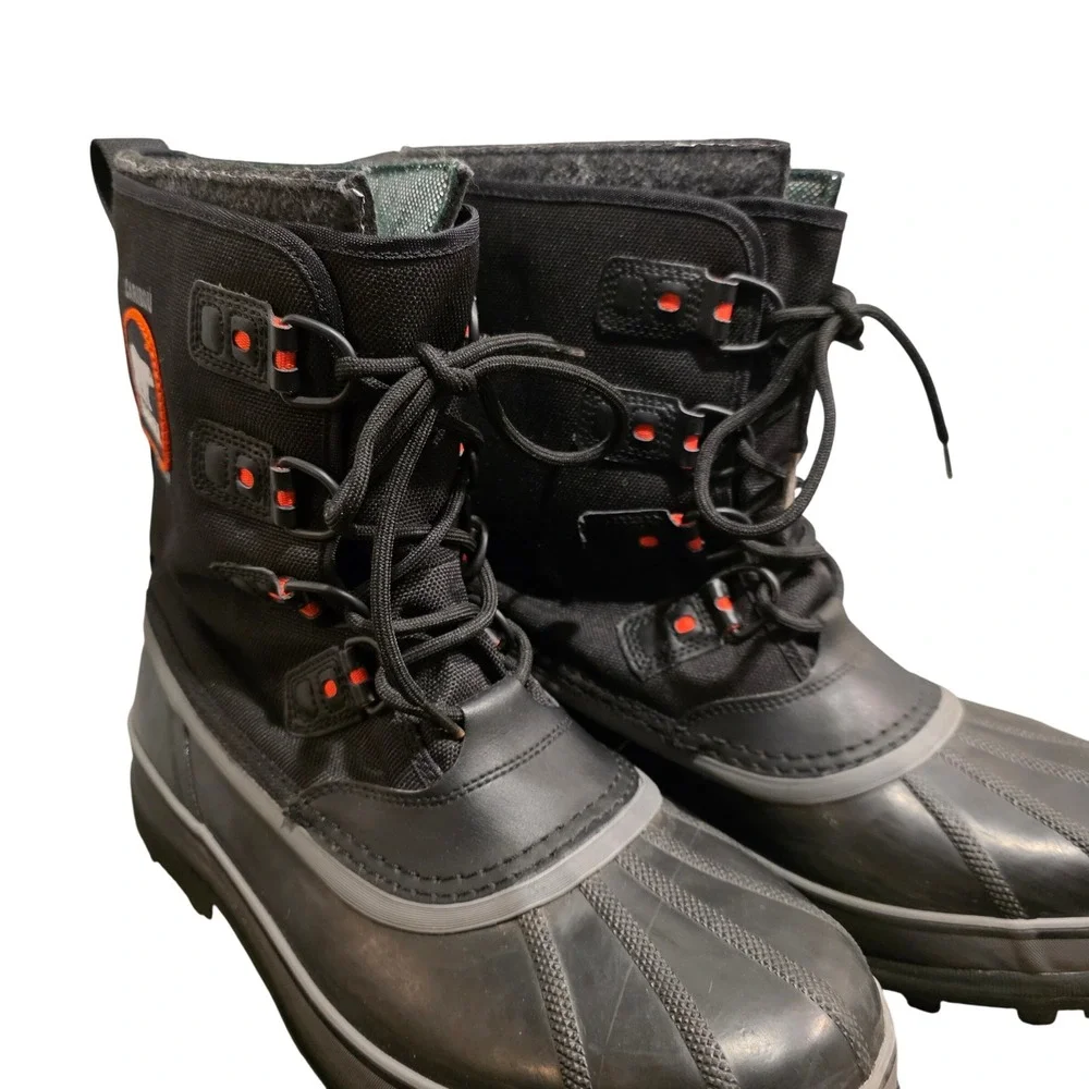 Sorel Caribou XT Men's Winter Snow Boots Sz‎ 12 Black Grey Gorpcore